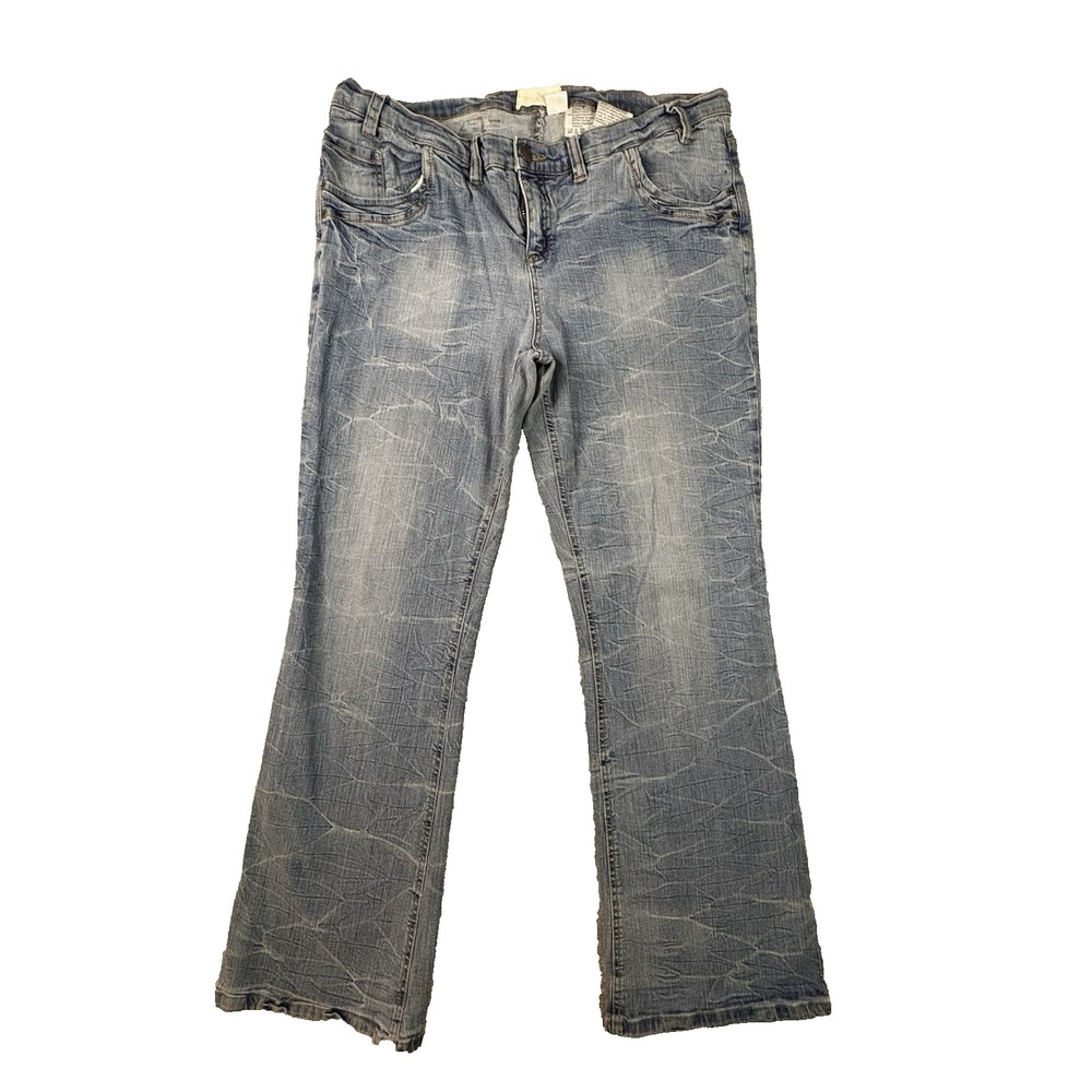 John Baner Women's 22 (39x31.75) Light Wash Straight Leg Stretch Jeans Plus Size